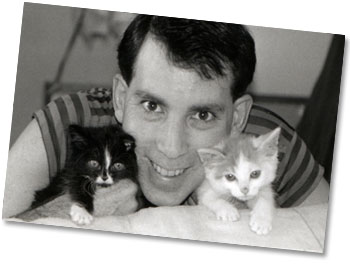 Bruce With Kittens
